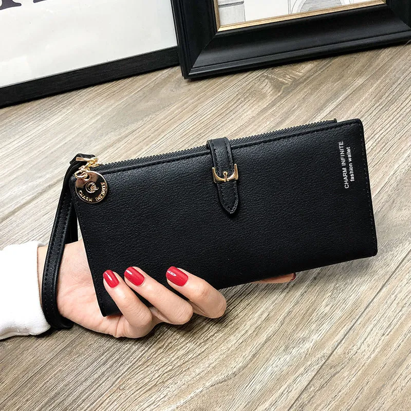 Uniwim Christmas Gifts Women Solid Colored Long Wallet