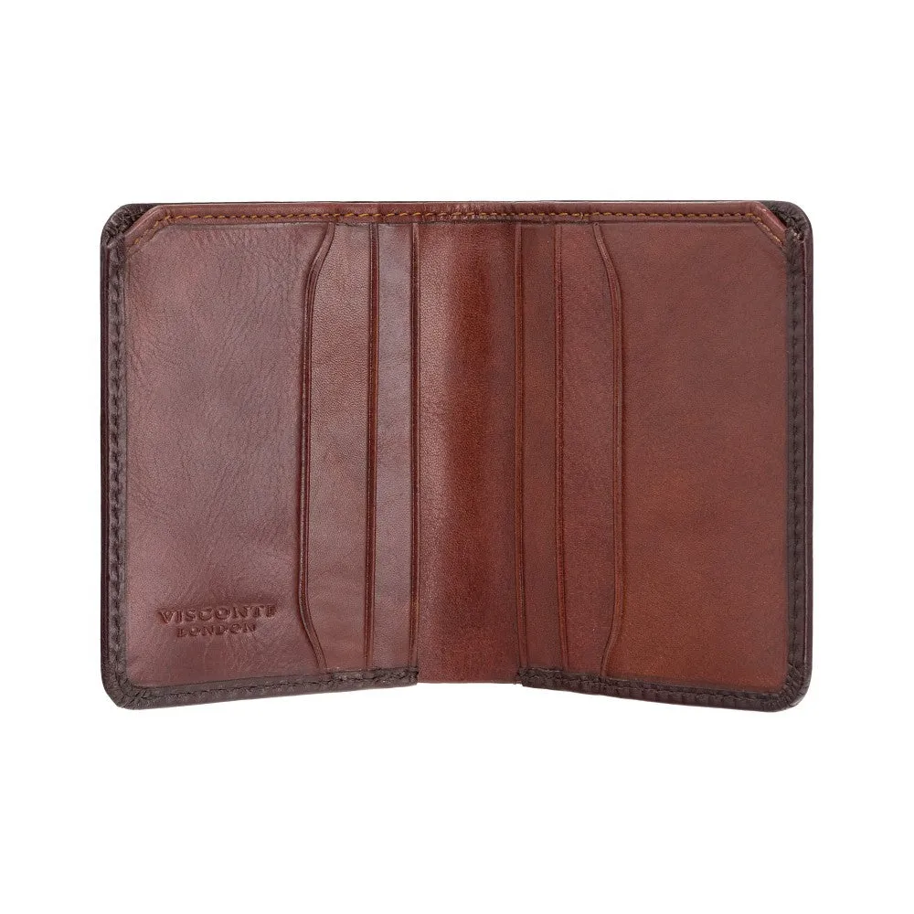 Visconti Atelier AT56 David Cash & Card Small Wallet Burnish Tan