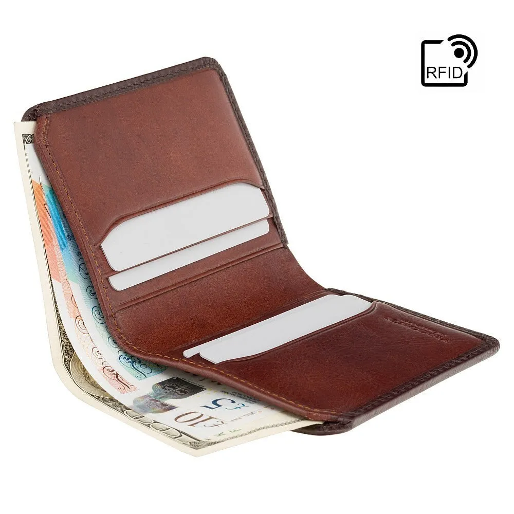 Visconti Atelier AT56 David Cash & Card Small Wallet Burnish Tan
