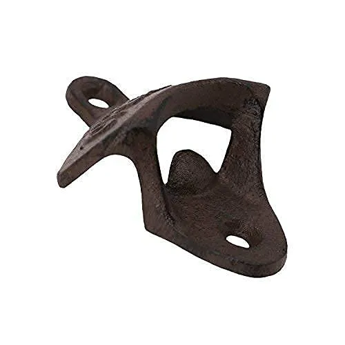 Wall Mounted Bottle Opener Rustic Farmhouse Cast Iron with Screws by iPihsius - Set of 3