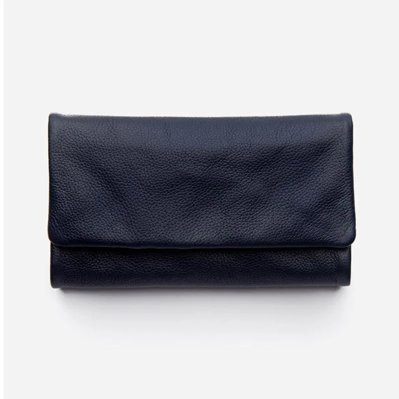 Women's Leather Paiget Wallet - Navy