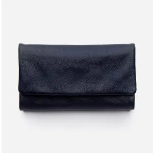 Women's Leather Paiget Wallet - Navy
