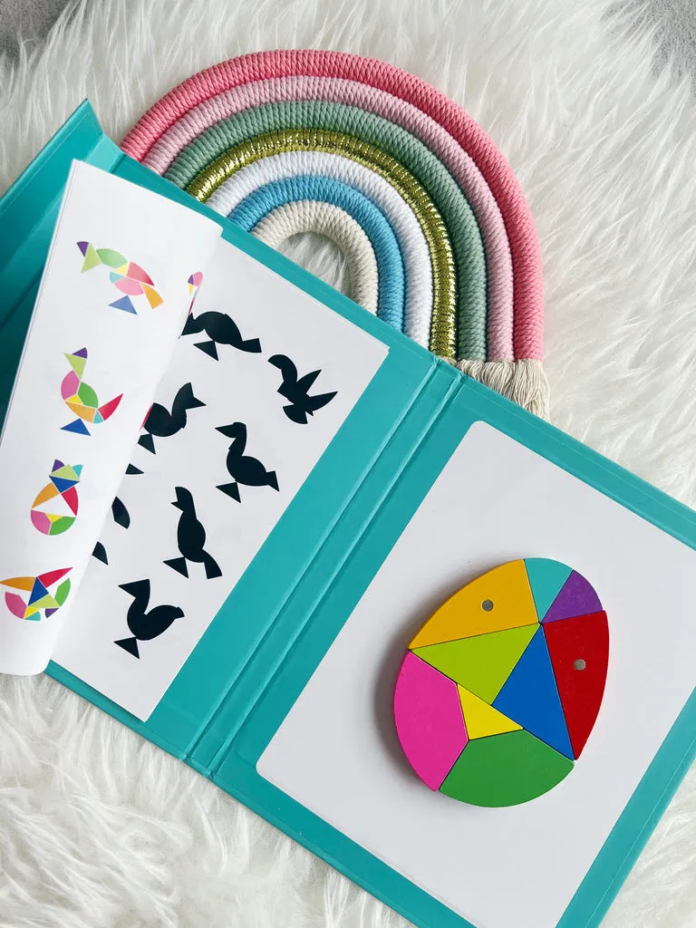 Wooden tangram puzzle