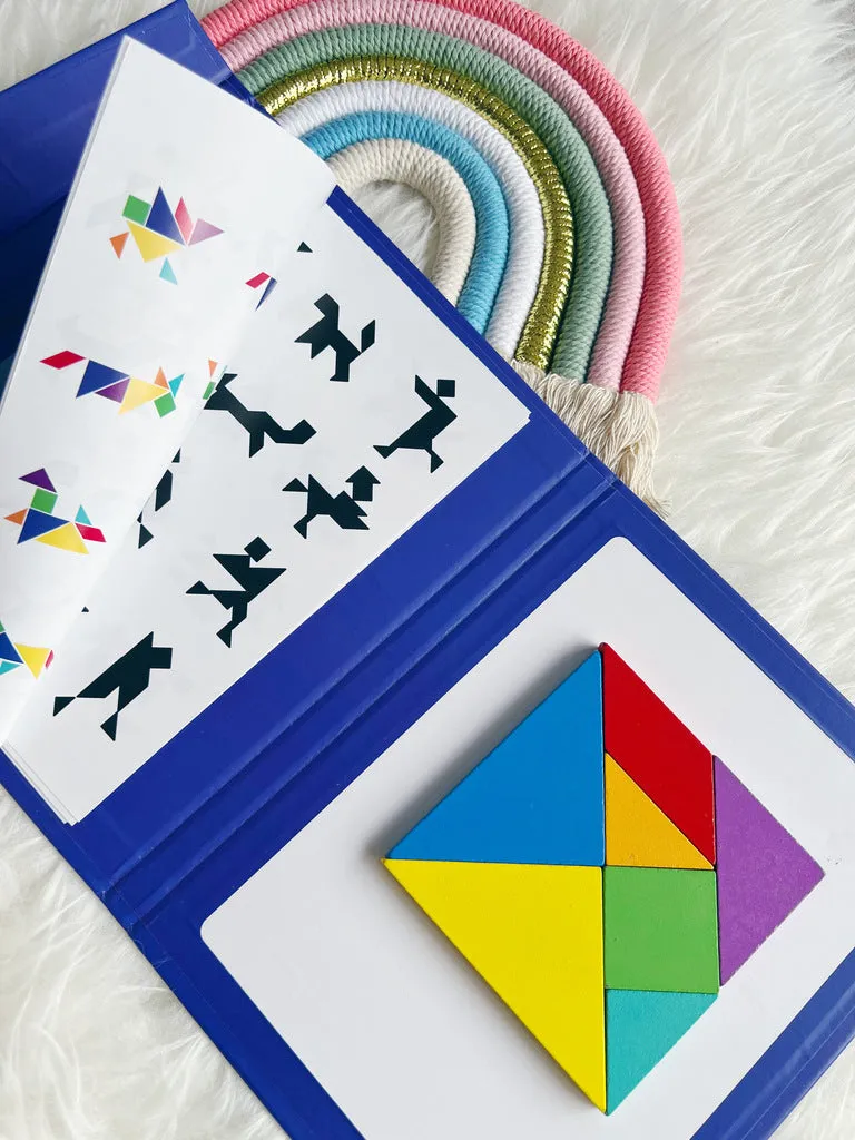 Wooden tangram puzzle